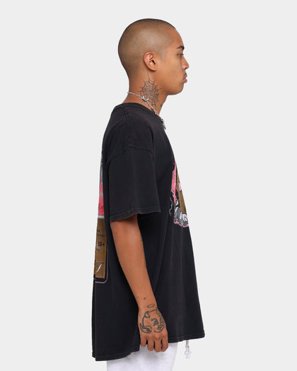 Goat Crew Flame Player Card Vintage T-Shirt Black Wash