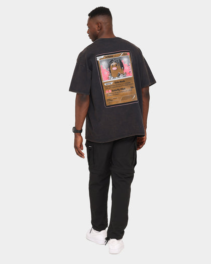 Goat Crew Flame Player Card Vintage T-Shirt Black Wash