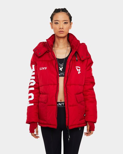 The Anti Order Hyphen ATD Puffer Jacket Red/White