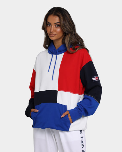Tommy Jeans Street Archives Colour-Blocked Hoodie Cobalt/Multi