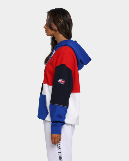 Tommy Jeans Street Archives Colour-Blocked Hoodie Cobalt/Multi