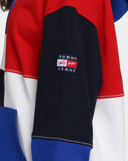 Tommy Jeans Street Archives Colour-Blocked Hoodie Cobalt/Multi