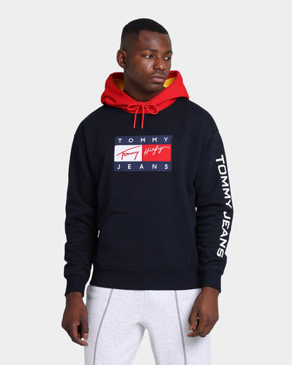 Tommy Jeans Street Archives Badge Logo Hoodie Desert Sky