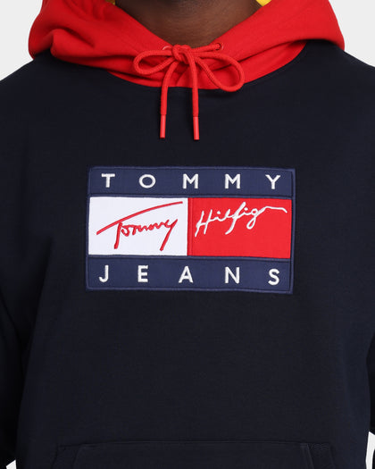 Tommy Jeans Street Archives Badge Logo Hoodie Desert Sky