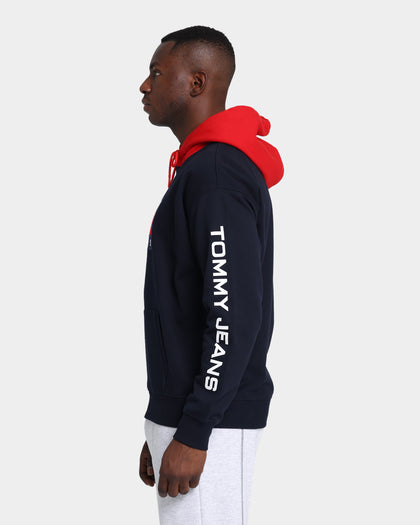 Tommy Jeans Street Archives Badge Logo Hoodie Desert Sky