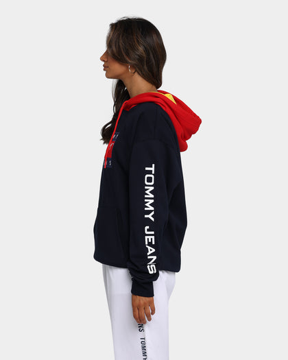 Tommy Jeans Street Archives Badge Logo Hoodie Desert Sky