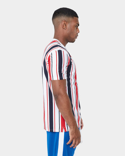 Carré MS Stripe Classique Short Sleeve T-Shirt Navy/Red/White