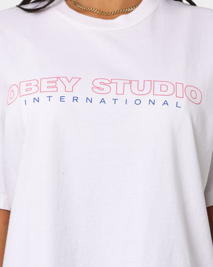 Obey Women's Studio International T-Shirt White