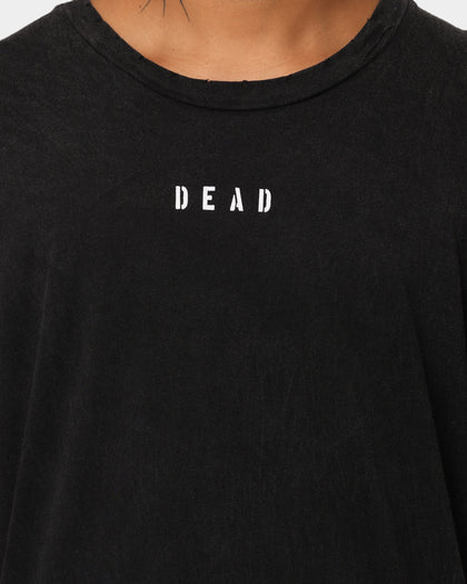 Dead Studios Destroy Hearts Washed T-Shirt Washed Black