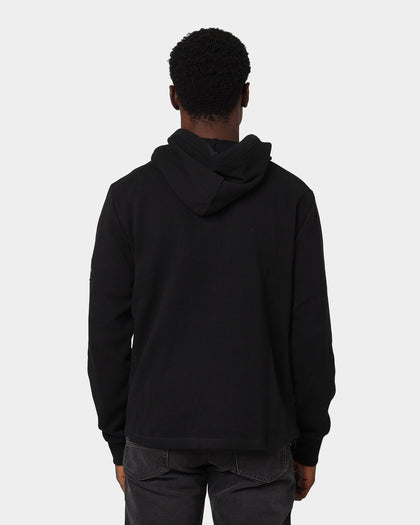 Calvin Klein Mini Waffle Knit Badge Hoodie Black