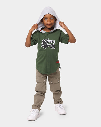 Haus Of JR Kid's Ryan Hooded Jersey Green