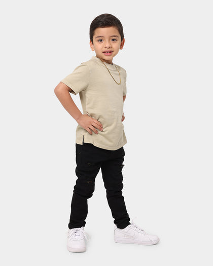 EN ES Kid's Survival Short Sleeve T-Shirt Beige