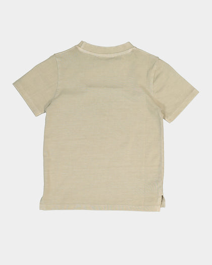 EN ES Kid's Survival Short Sleeve T-Shirt Beige