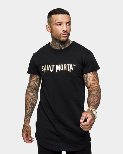 Saint Morta Canal Street Cutoff T-Shirt Black/Gold
