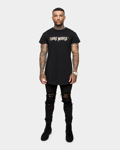 Saint Morta Canal Street Cutoff T-Shirt Black/Gold