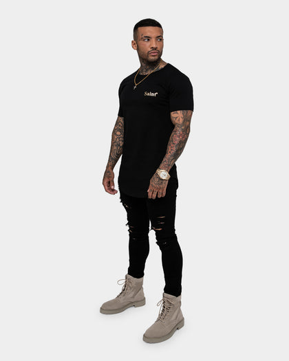 Saint Morta Alpha El Duplo Short Sleeve T-Shirt Black/Gold