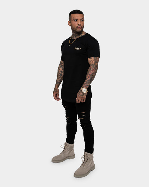 Saint Morta Alpha El Duplo Short Sleeve T-Shirt Black/Gold