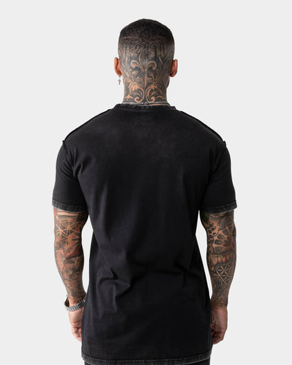 Saint Morta LA Script Vintage T-Shirt Black/Red