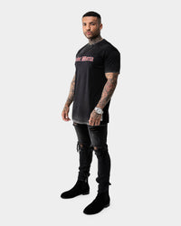 Saint Morta LA Script Vintage T-Shirt Black/Red