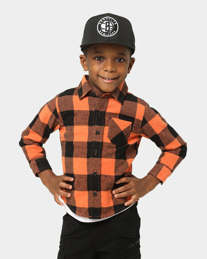 EN ES KIDS Kids' Mini Flannel Shirt Orange