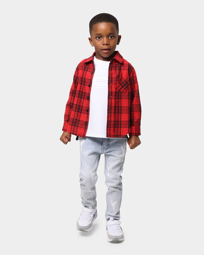 EN ES Kid's Mini Flannel Shirt Red Check