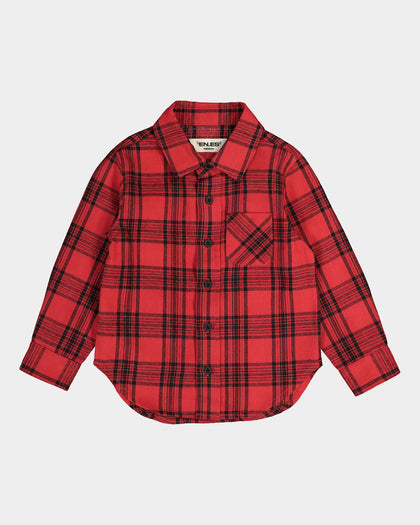 EN ES Kid's Mini Flannel Shirt Red Check