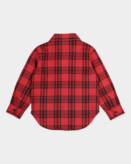 EN ES Kid's Mini Flannel Shirt Red Check