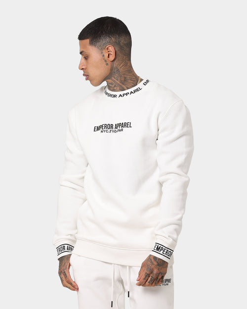 Emperor Apparel Faded Crewneck White