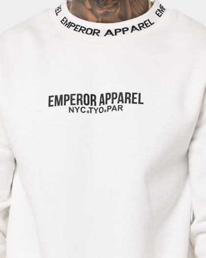 Emperor Apparel Faded Crewneck White