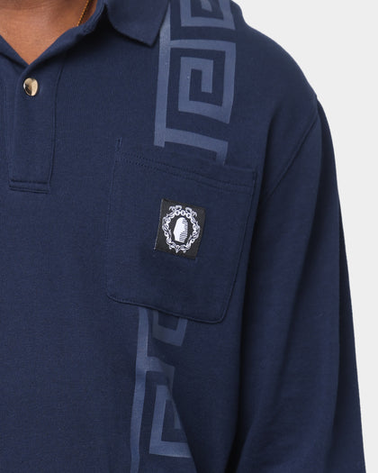 Last Kings Territorial Long Sleeve Polo Shirt Navy