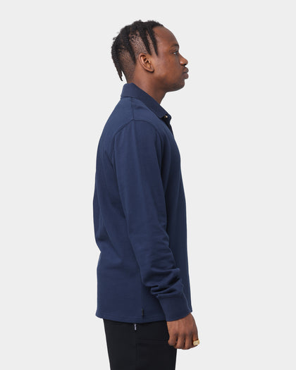 Last Kings Territorial Long Sleeve Polo Shirt Navy