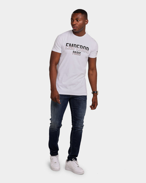 Emperor Apparel Half-Time Logo Hustle Short Sleeve T-Shirt White