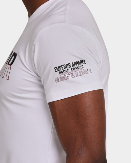 Emperor Apparel Half-Time Logo Hustle Short Sleeve T-Shirt White