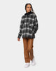 XXIII Albina Flannel Hood Shacket Black/White