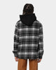 XXIII Albina Flannel Hood Shacket Black/White