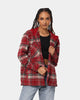 XXIII Albina Flannel Hood Shacket Red