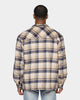 XXIII Vitus Zip Up Flannel Shacket Navy/Cream
