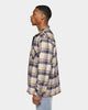 XXIII Vitus Zip Up Flannel Shacket Navy/Cream