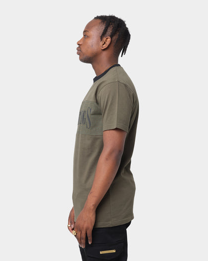 Last Kings Maze Panel Short Sleeve T-Shirt Army Green