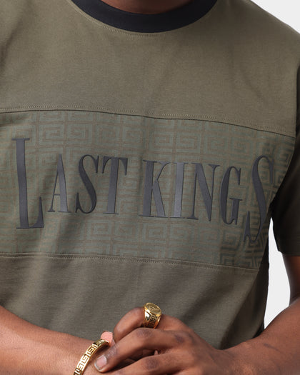 Last Kings Maze Panel Short Sleeve T-Shirt Army Green