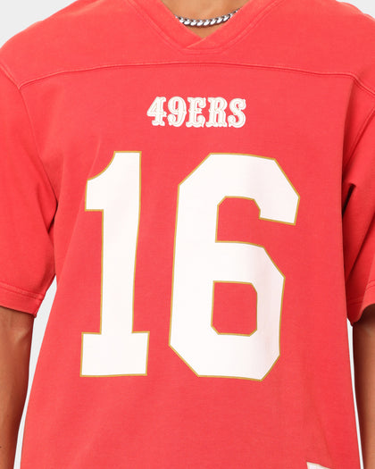 Mitchell San Francisco 49ers Off Field Helmet Vintage T-Shirt Faded Red