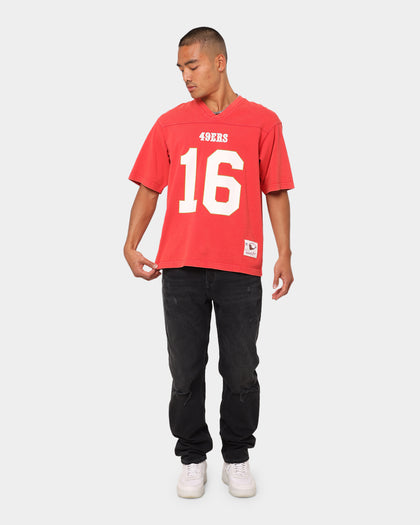 Mitchell San Francisco 49ers Off Field Helmet Vintage T-Shirt Faded Red