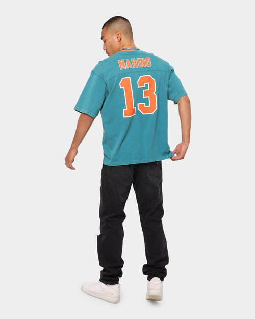 Mitchell Miami Dolphins Off Field Helmet Vintage T-Shirt Faded Teal