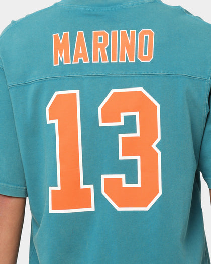 Mitchell Miami Dolphins Off Field Helmet Vintage T-Shirt Faded Teal