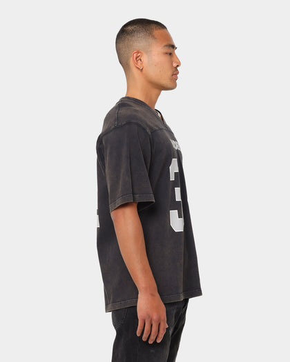 Mitchell Raiders Off Field Helmet Vintage T-Shirt Faded Black