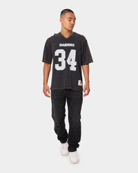 Mitchell Raiders Off Field Helmet Vintage T-Shirt Faded Black