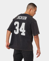 Mitchell Raiders Off Field Helmet Vintage T-Shirt Faded Black