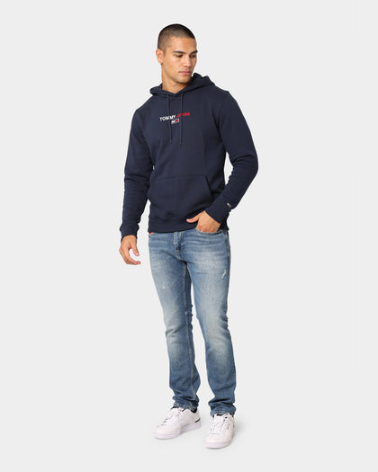 Tommy Jeans Linear Logo Hoodie Twilight Navy