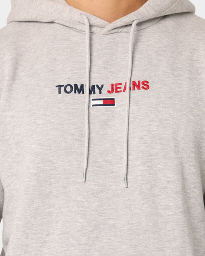Tommy Jeans Linear Logo Hoodie Light Heather Grey