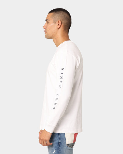 Tommy Jeans TJM Box Flag Long Sleeve T-Shirt White